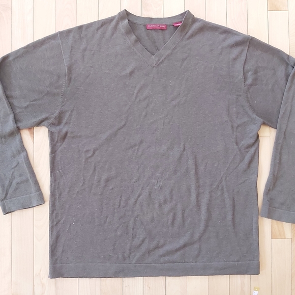 American Blue muted olive v neck - Picture 1 of 8
